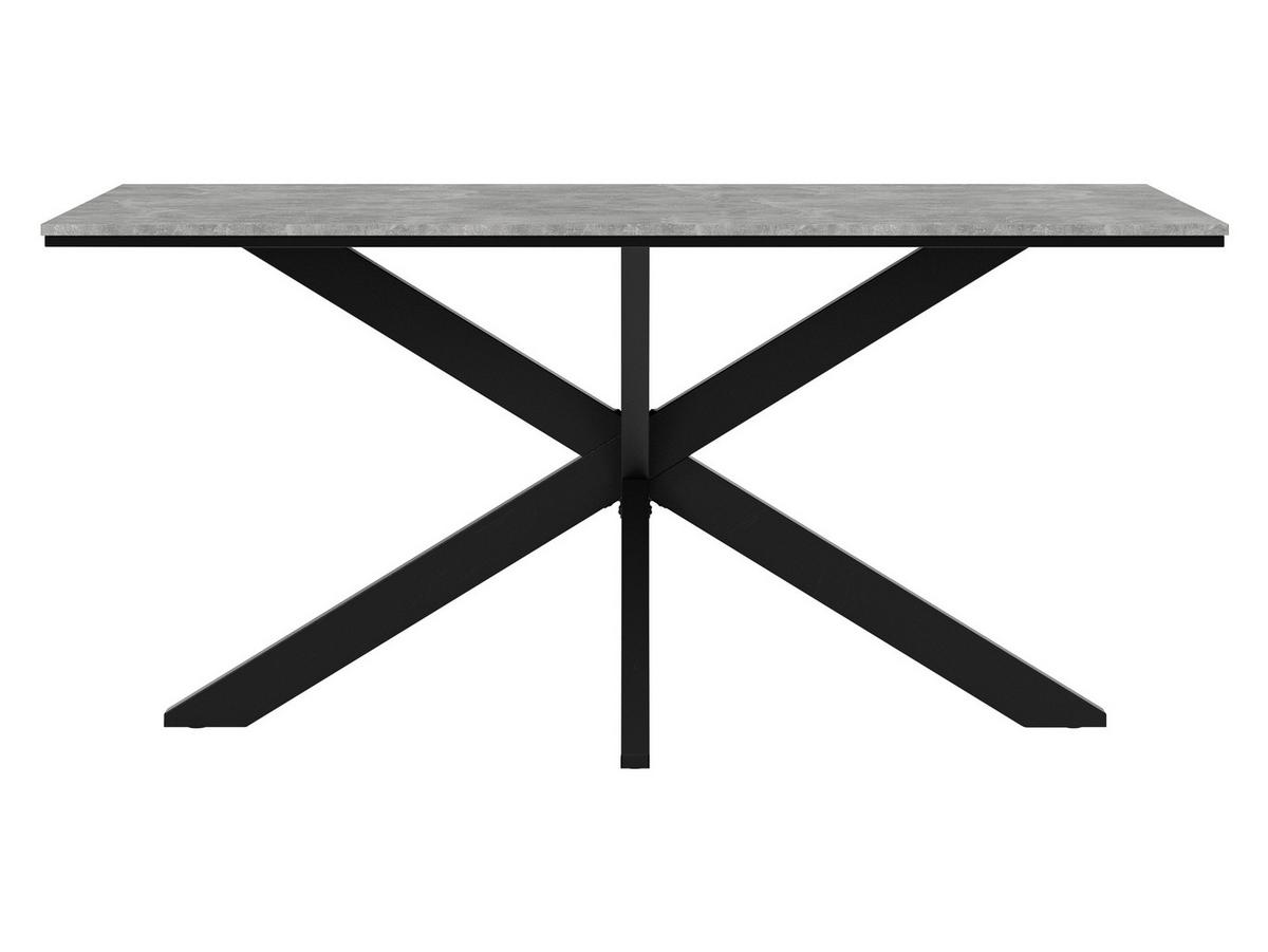 ESSTISCH Wero - Schwarz/Grau, Holzwerkstoff/Metall (90/160/74cm) - MIRJAN24