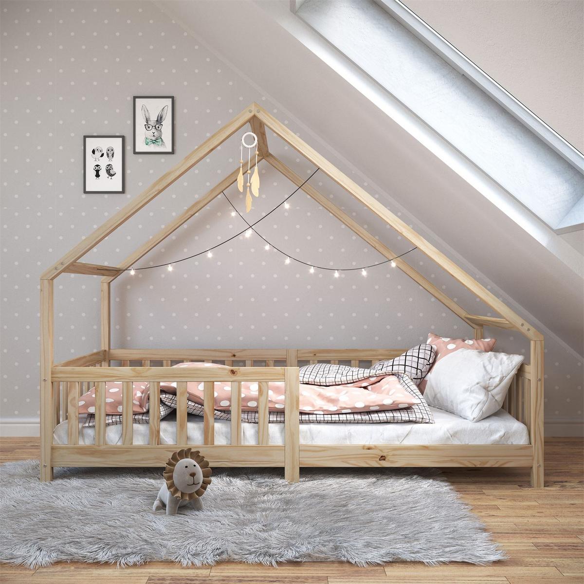 HAUSBETT CORA 90x200 cm natur - Naturfarben, Holz (96/158/206cm) - IDIMEX