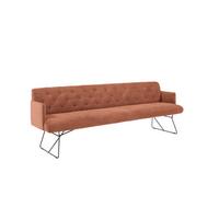 ESSZIMMERBANK CHARME Braun Cord - Braun, Textil (206/85/69cm) - KAWOLA