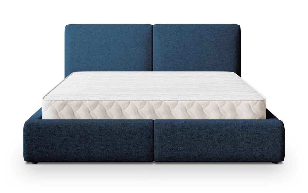 POLSTERBETT FELURO NV 200x200 cm mit Bettkästen - Blau - Blau, Holz/Textil - MASSENO