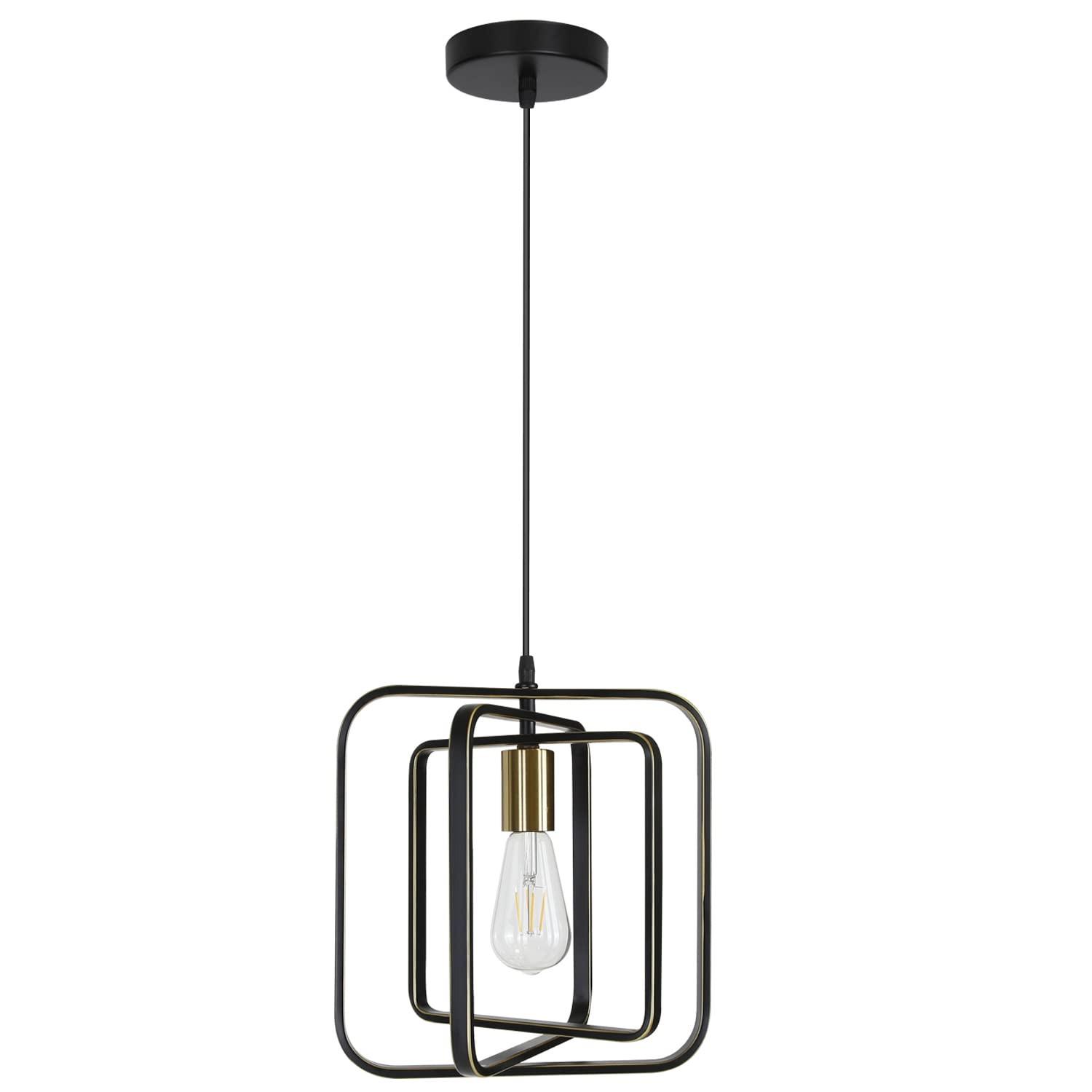 HÄNGELEUCHTE Mirag 30/150/30 cm - Schwarz, Metall (30/30/150cm) - ZMH