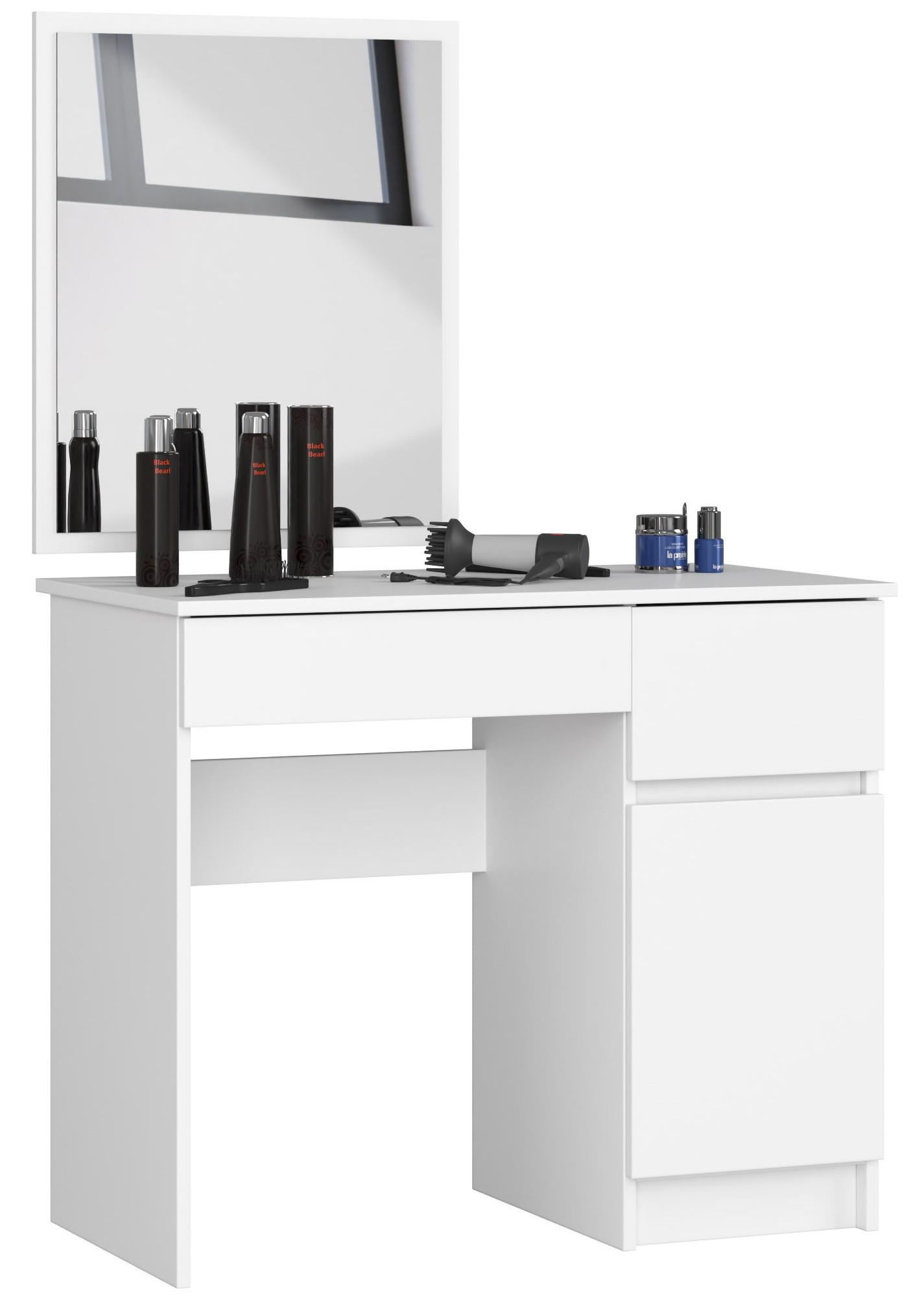 SCHMINKTISCH mit Spiegel - Weiß, Holzwerkstoff (90/142/50cm) - RAUMHIRSCH FURNITURE