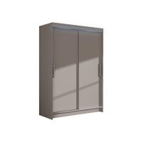 KLEIDERSCHRANK Miami I, mit RGB LED Beleuchtung - Kaschmir/Silberfarben, Holzwerkstoff/Kunststoff (120/200/58cm) - MIRJAN24