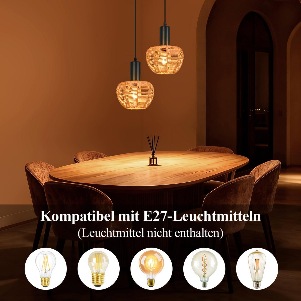 PENDELLEUCHTE Winston 18/10/120 cm - Braun, Metall (18/10/120cm) - ZMH
