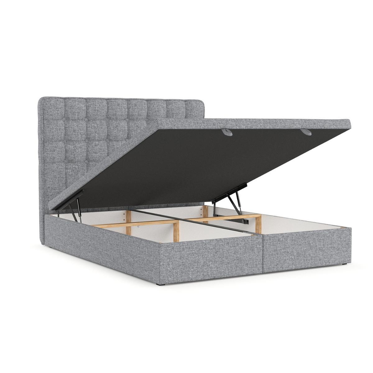 POLSTERBETT Celestia mit Stauraum 120/200 cm Grau im Alta Stoff - Schwarz/Grau, Holz/Holzwerkstoff (120/200cm) - AltaBeds