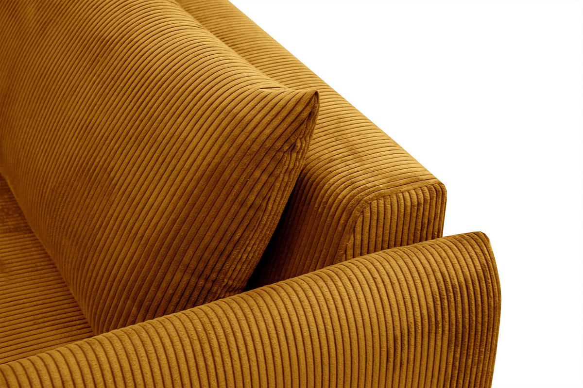 ECKSOFA TAUER 5-Sitzer, honig - Schwarz/Honig, Holzwerkstoff/Kunststoff (292/174cm) - Wozimo