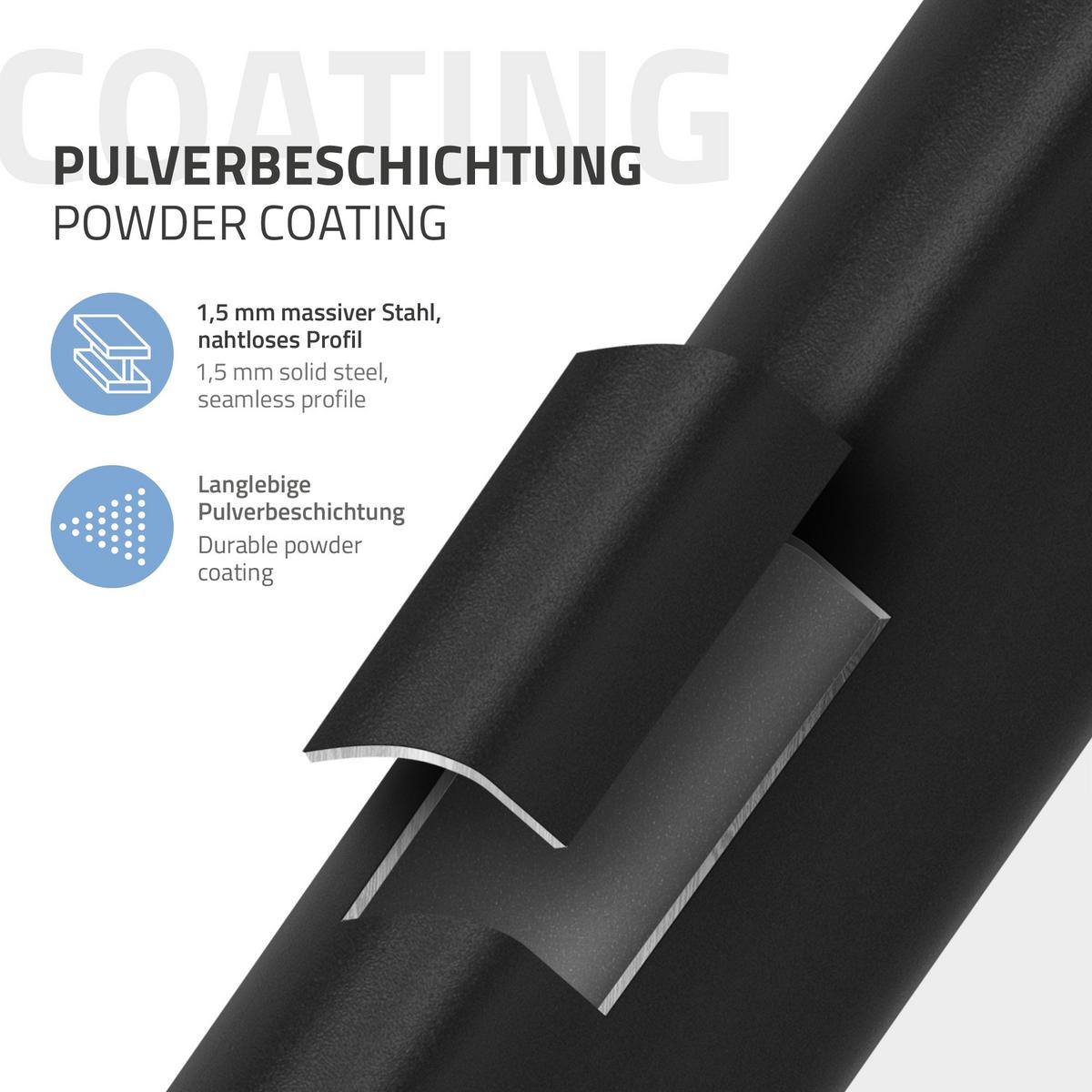 TISCHBEINE Metall Schwarz 120x78x71,5 cm X-Form Flach Tischgestell 4-beinig aus Stahl - Schwarz, Metall (120/71.5/78cm) - ML-DESIGN