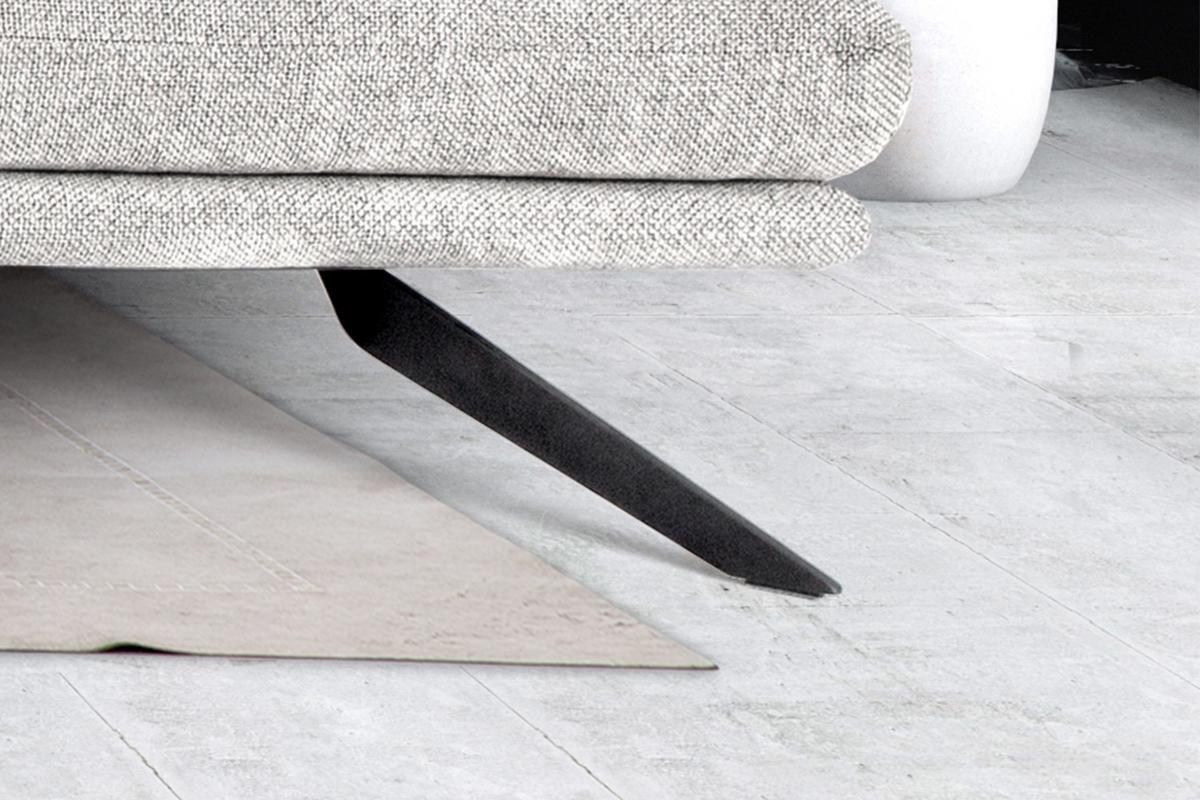 ECKSOFA FENICE Hellgrau Webstoff - Hellgrau/Schwarz, Textil (297/168cm) - KAWOLA