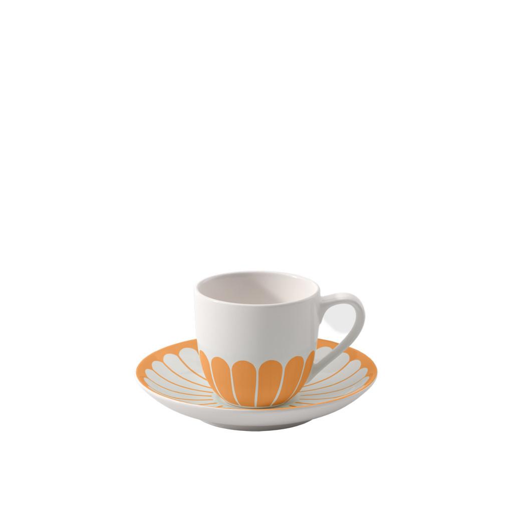 ESPRESSOTASSE MIT UNTERTASSE Fleur Couleur Soleil 70 ml - Gelb, Keramik (11.7/8/11.7cm) - Villeroy & Boch