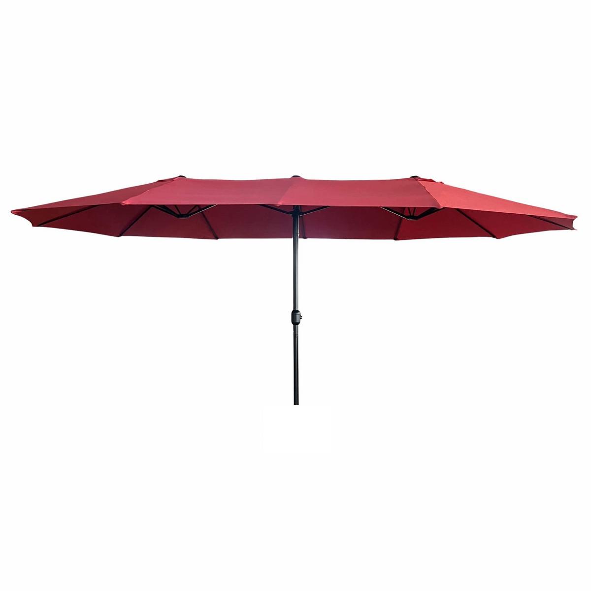 GARTENSCHIRM Rot 270/245/460 - Rot, Textil/Metall (270/460cm) - RAUMHIRSCH FURNITURE