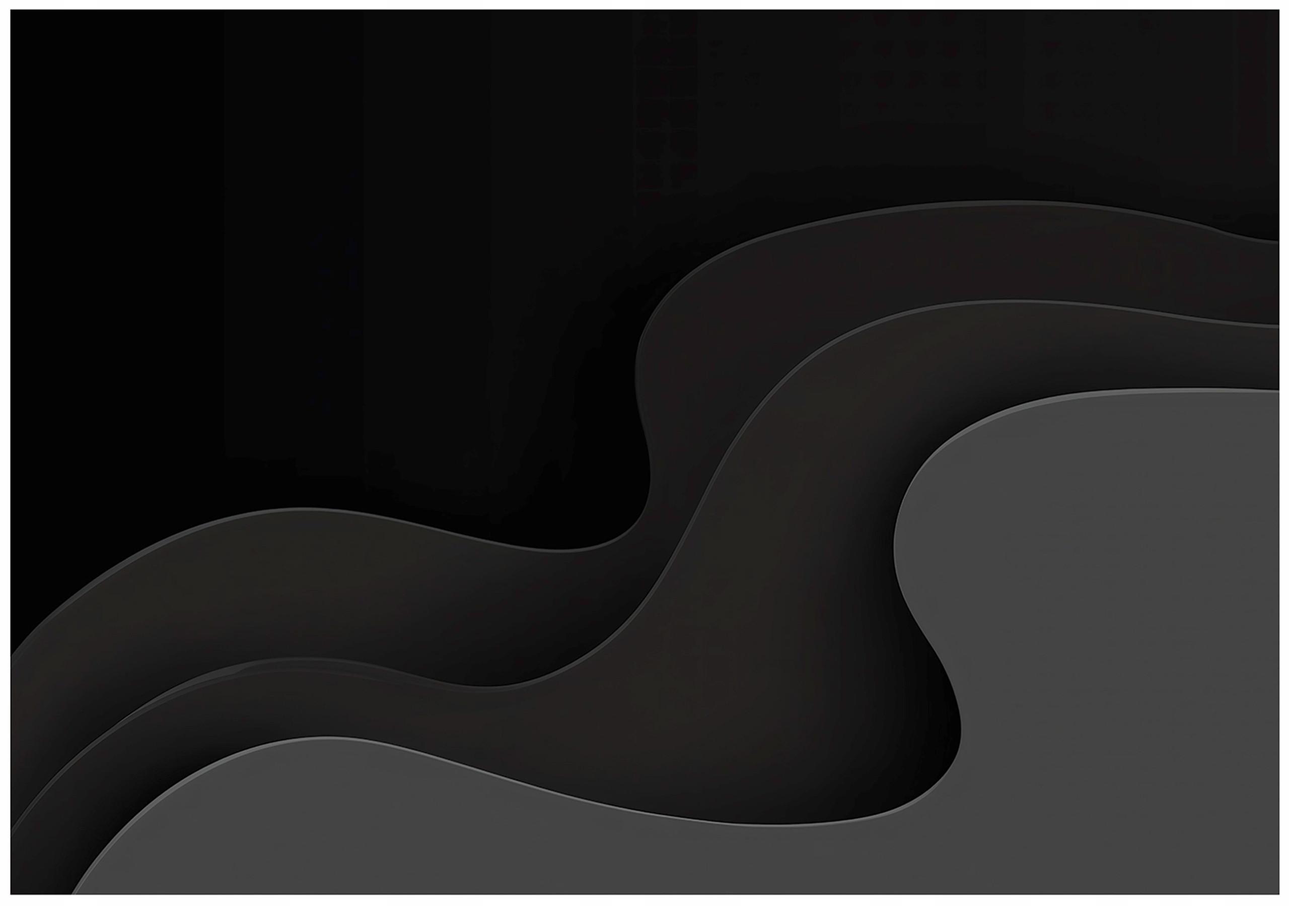 FOTOTAPETE Abstrakt Wellen Schwarz 150x105 cm - Multicolor, Papier (150/105cm) - Wallarena