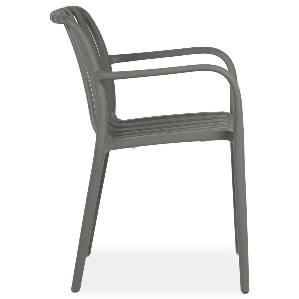 GARTENSTÜHLE TULIPANO 6er-Set grau - Grau, Textil (55/82/59cm) - IDIMEX