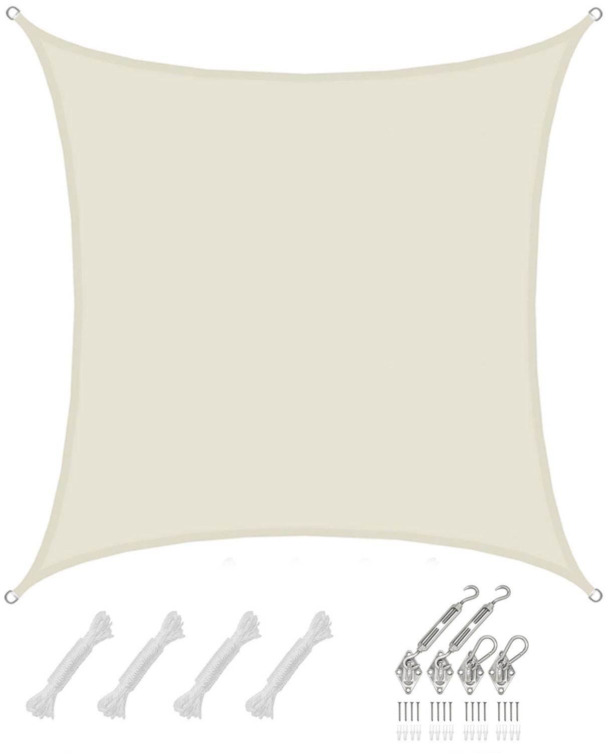 SONNENSEGEL Wasserdicht 400 cm Beige - Beige, Kunststoff (400/400cm) - Amanka