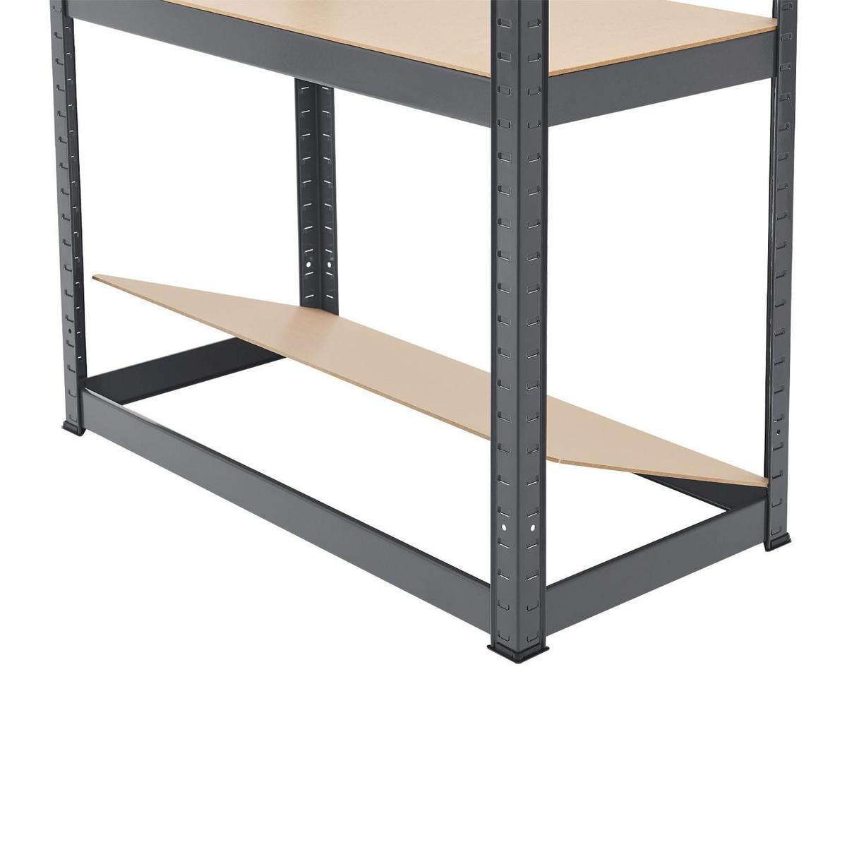 LAGERREGAL Easy grau 160x80x40 cm (2er-Set) - Grau, Metall (80/160/40cm) - Juskys