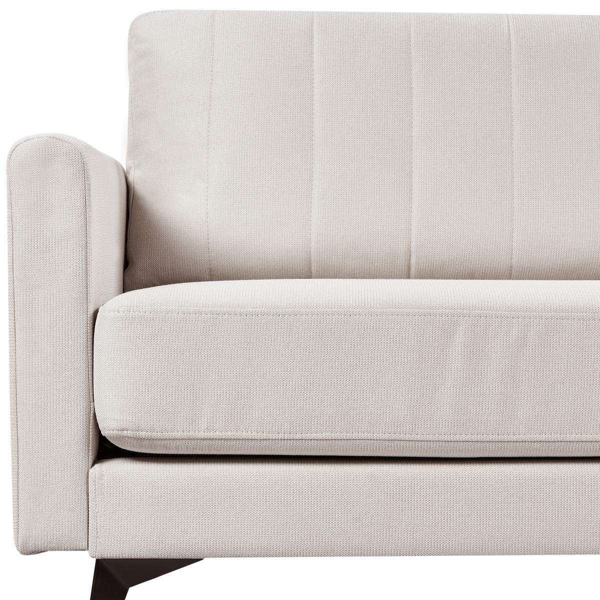 3-SITZER-SOFA Stoff Hellbeige Mala - Beige, Textil (205/82/76cm) - Beliani