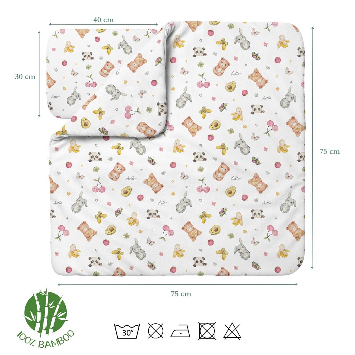 BABY Bambus-Bettwäsche Candycute - Weiß, Textil (75/75cm) - waldin