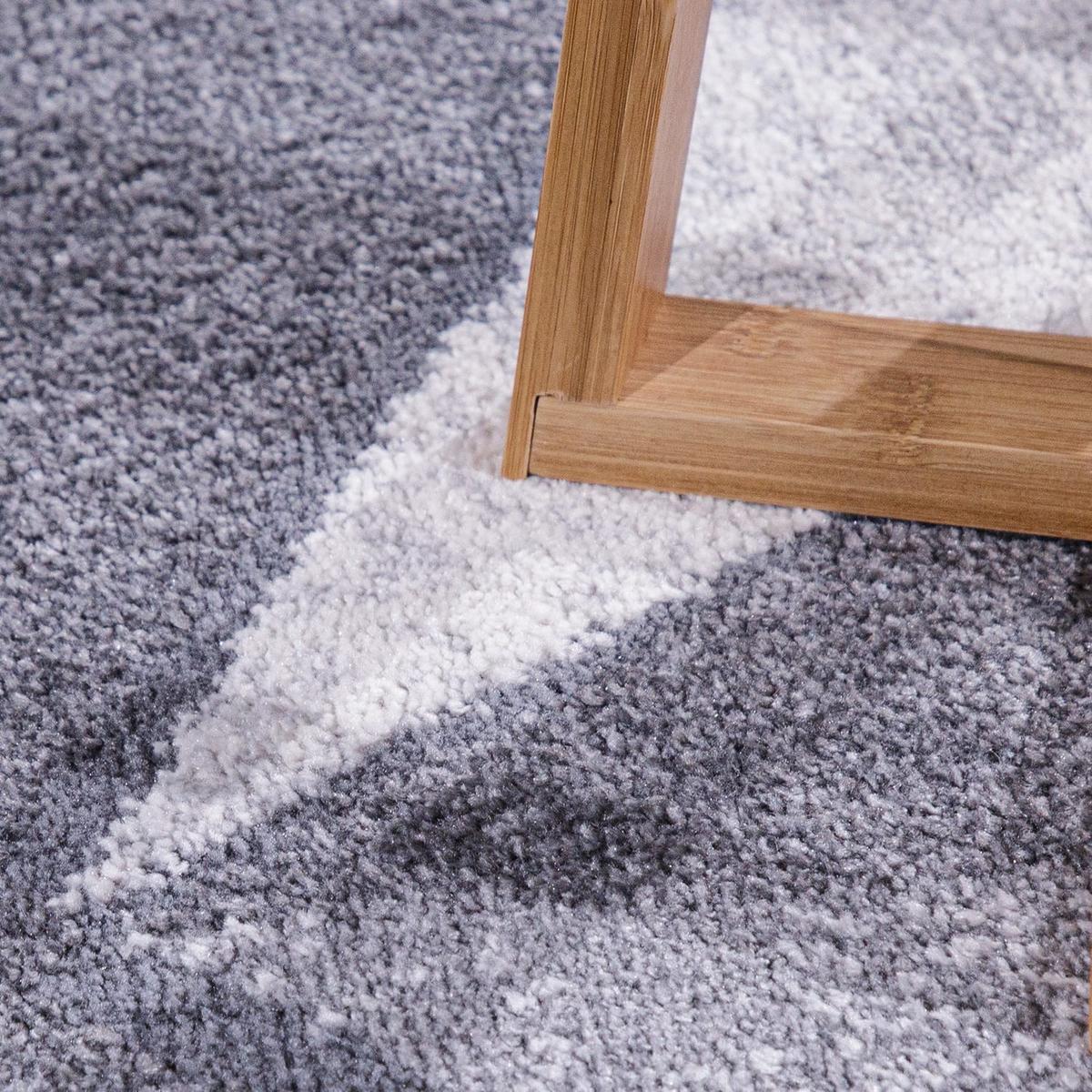 KURZFLORTEPPICH, geometrisch, aus Polypropylen, Florhöhe 9 mm, Grau, 160 x 220 cm - Grau, Textil (220/160cm) - KADIMA DESIGN