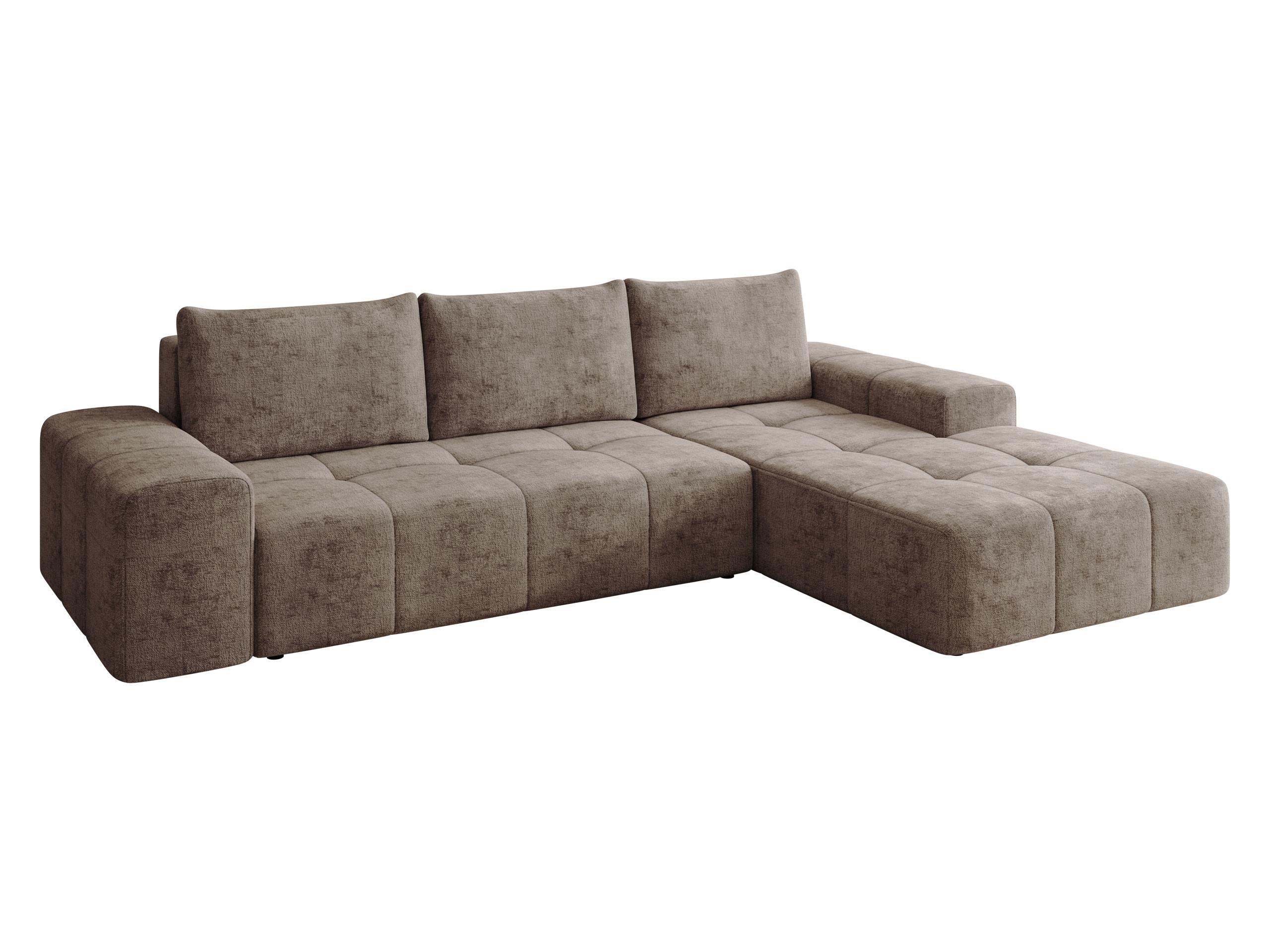 ECKSCHLAFSOFA Tonseo L, Seite: Rechts - Hellbraun/Schwarz, Holz/Kunststoff (275/173cm) - MIRJAN24