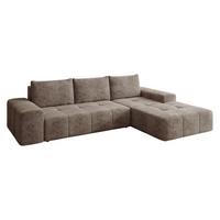 ECKSCHLAFSOFA Tonseo L, Seite: Rechts - Hellbraun/Schwarz, Holz/Kunststoff (275/173cm) - MIRJAN24