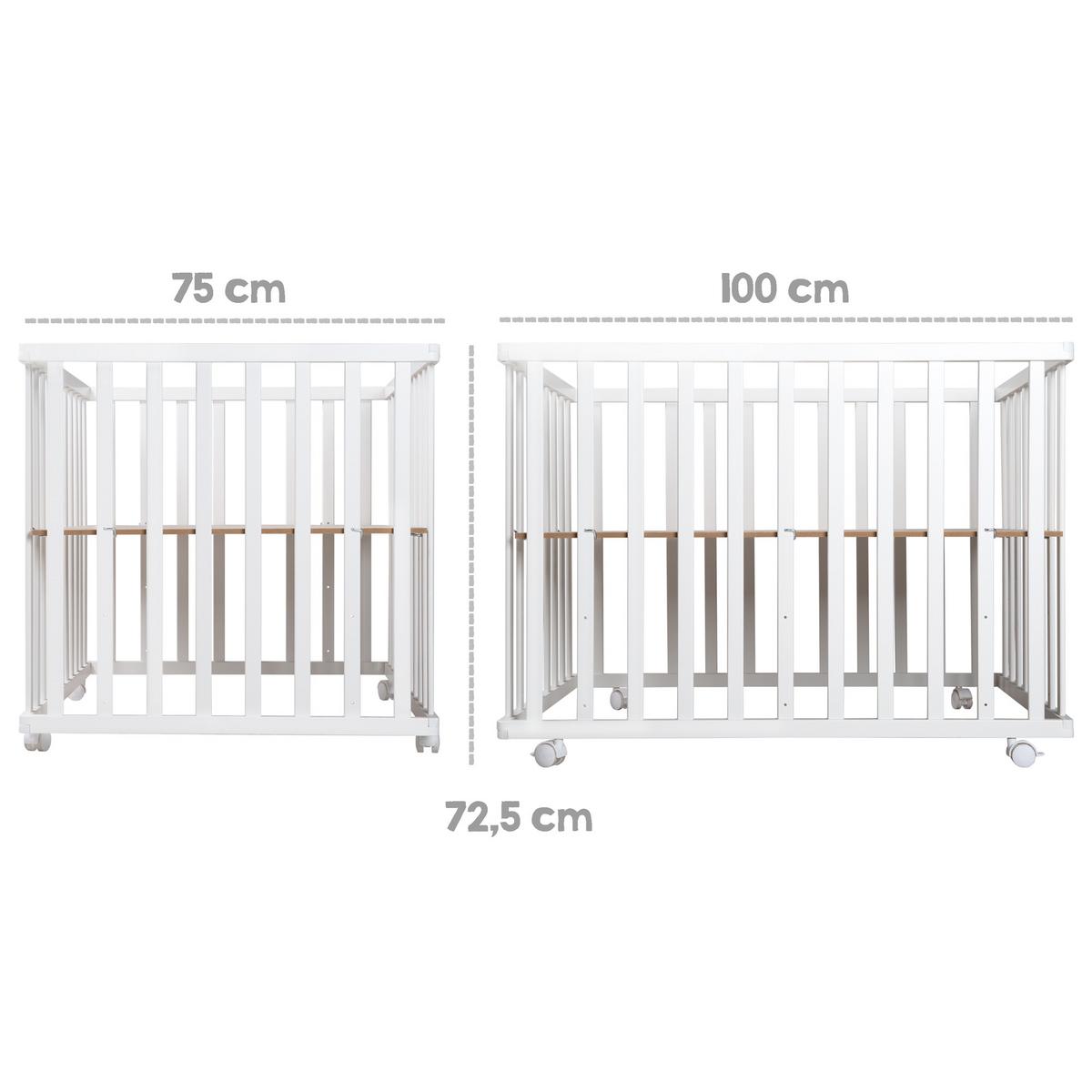 LAUFGITTER 100x75 Adam & Eule - Weiß, Holzwerkstoff (73/72/98.5cm) - Roba