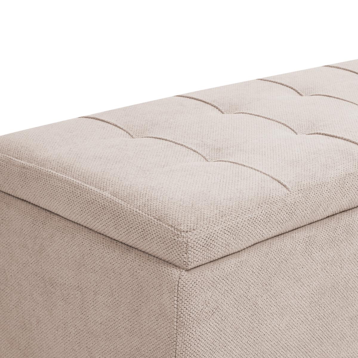 OTTOMANE mit Stauraum Stoff Taupe Orem - Taupe, Textil (100/42/40cm) - Beliani