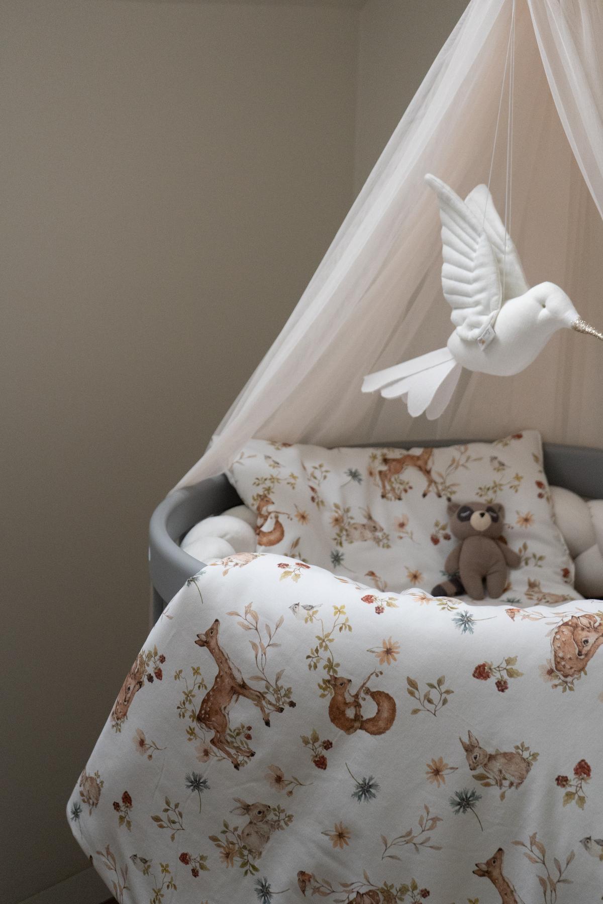 BABY Betthimmel Baldachin mit Himmelstange - Champagner, Textil - waldin