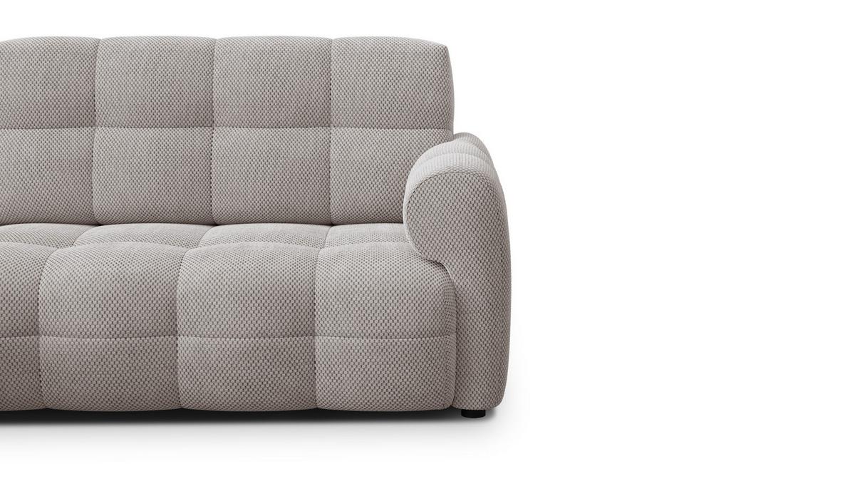 ECKSOFA MELLOW 3-Sitzer, beige - Beige/Schwarz, Holz/Textil (232/156cm) - Wozimo