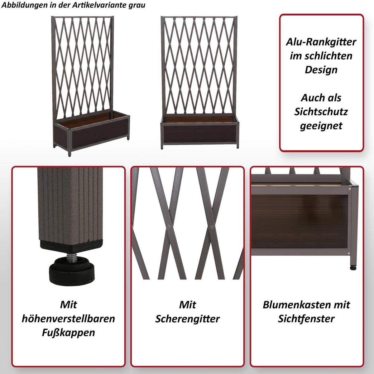 RANKGITTER Weiß - Weiß, Metall (90/152/35cm) - MCW