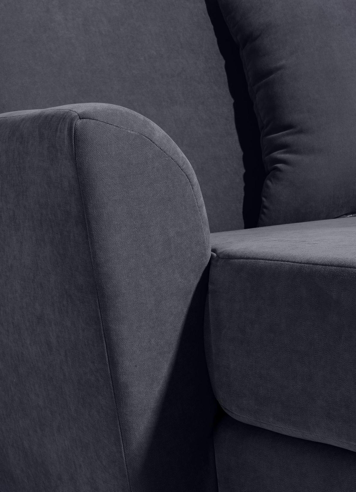 SESSEL XXL Karil Bezug Veloursstoff Buche natur / anthrazit - Anthrazit, Kunststoff (136/107/142cm) - 58aufmkessel