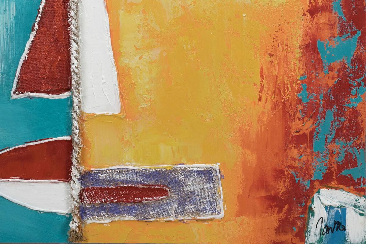 ACRYLBILD HANDGEMALT 80/80 cm - Multicolor, Holz/Textil (80/80cm) - KUNSTLOFT