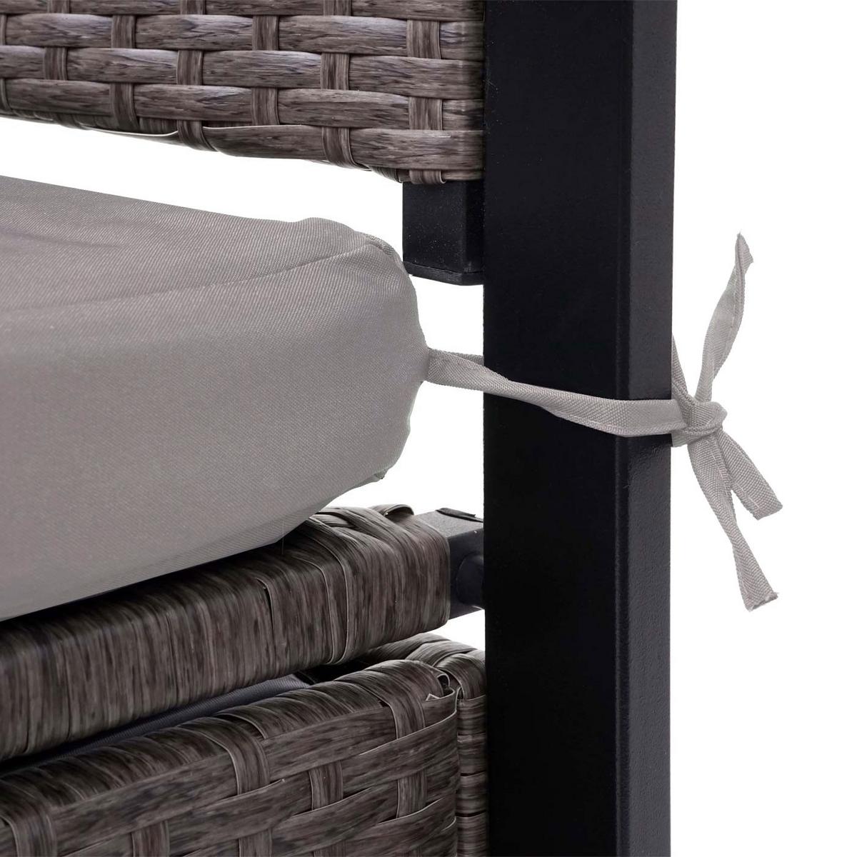 SITZBANK Grau, Beige - Beige/Grau, Kunststoff (164/87/57cm) - MCW