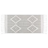 VINTAGE-OUTDOOR TEPPICH Tabiat 150/80 cm - Weiß, Kunststoff (80/150cm) - Beliani