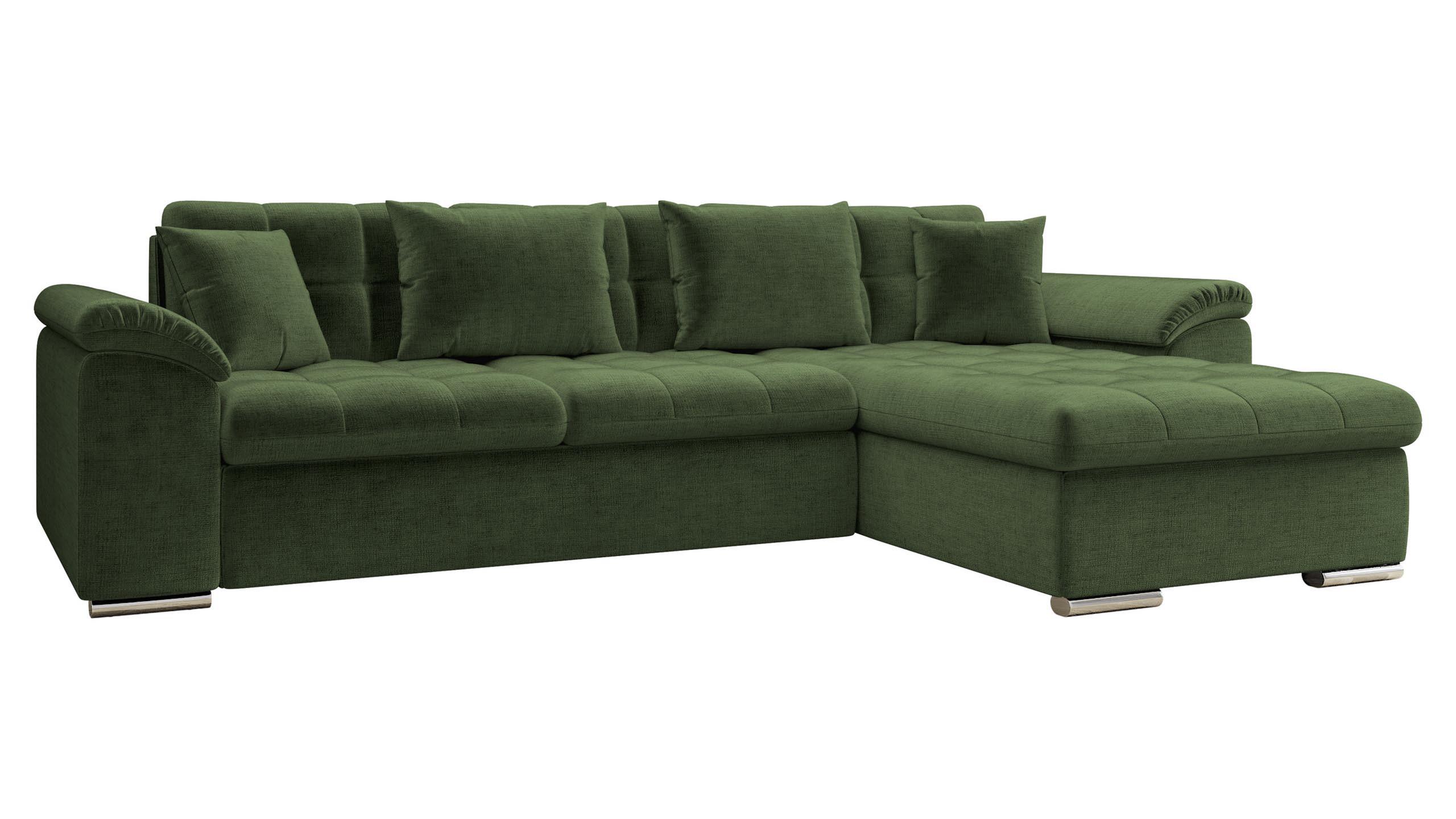 ECKSOFA Diana, Seite: Rechts - Grün, Holz/Textil (280/160cm) - MIRJAN24