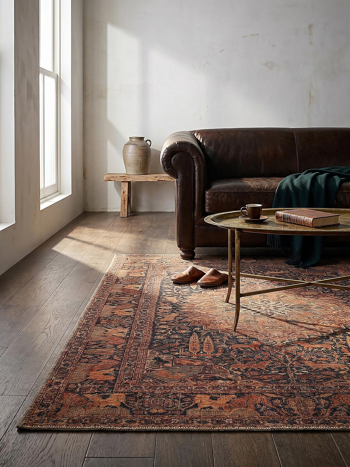 TEPPICH Waschbar HURST, orientalisch mit Medaillon, aus Polyester, Rot, 152 x 230 cm - Rot, Textil (230/152cm) - KADIMA DESIGN