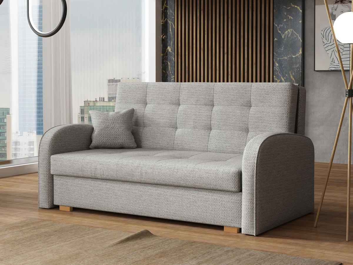 SCHLAFSOFA Viva Gold III - Hellgrau/Braun, Holz/Textil (153/85/98cm) - MIRJAN24