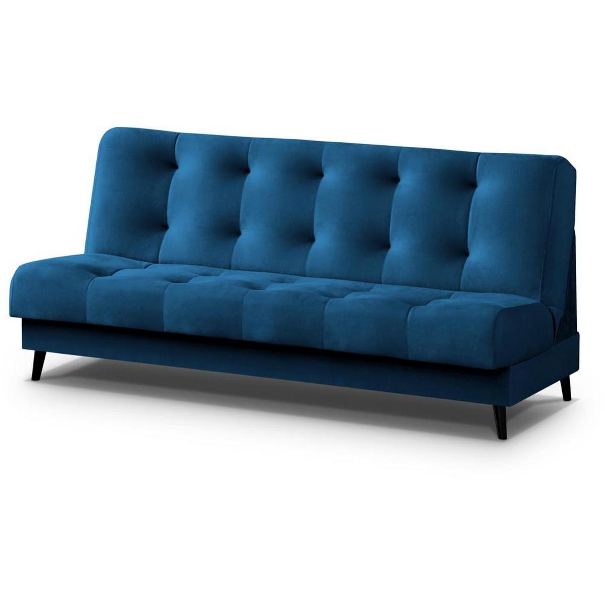 3-SITZER Schlafsofa Nancy dunkelblau - Dunkelblau, Holz/Textil (220/89/93cm) - Beautysofa