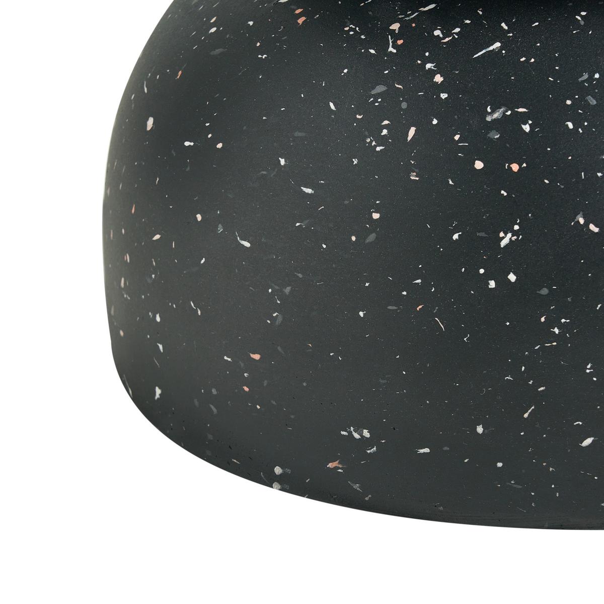 BEISTELLTISCH 37/37 cm Terrazzo Optik Terrazzo Schwarz Faliro - Schwarz, Keramik (37/37/45cm) - Beliani