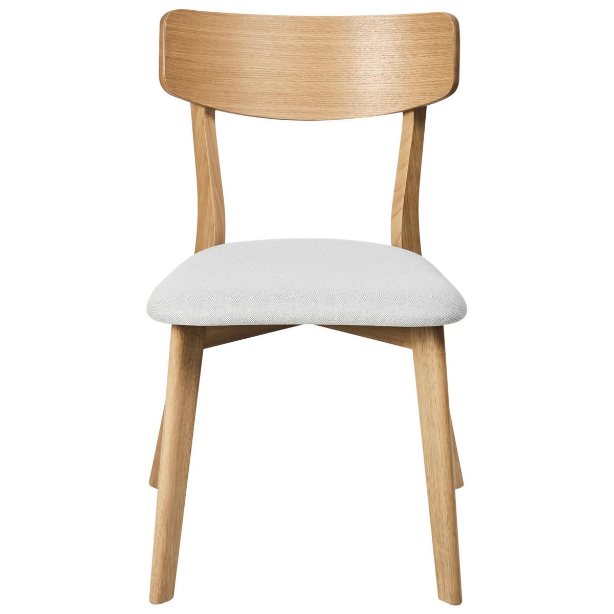 ESSZIMMERSTUHL 2er Set Holz Hellbraun/Grau Hope - Braun/Grau, Holz (51/77/49cm) - Beliani