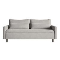 3-SITZER SOFA Umpro Chenille Grau - Schwarz/Grau, Textil/Metall (220/96/95cm) - Selsey