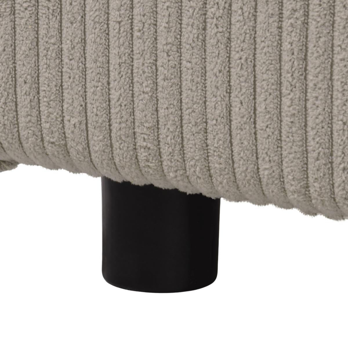 ECKSCHLAFSOFA Neapol mit Bettkasten, 255 cm, Cord-Stoff, Cappuccino - Schwarz/Cappuccino, Textil (256/148cm) - Beautysofa