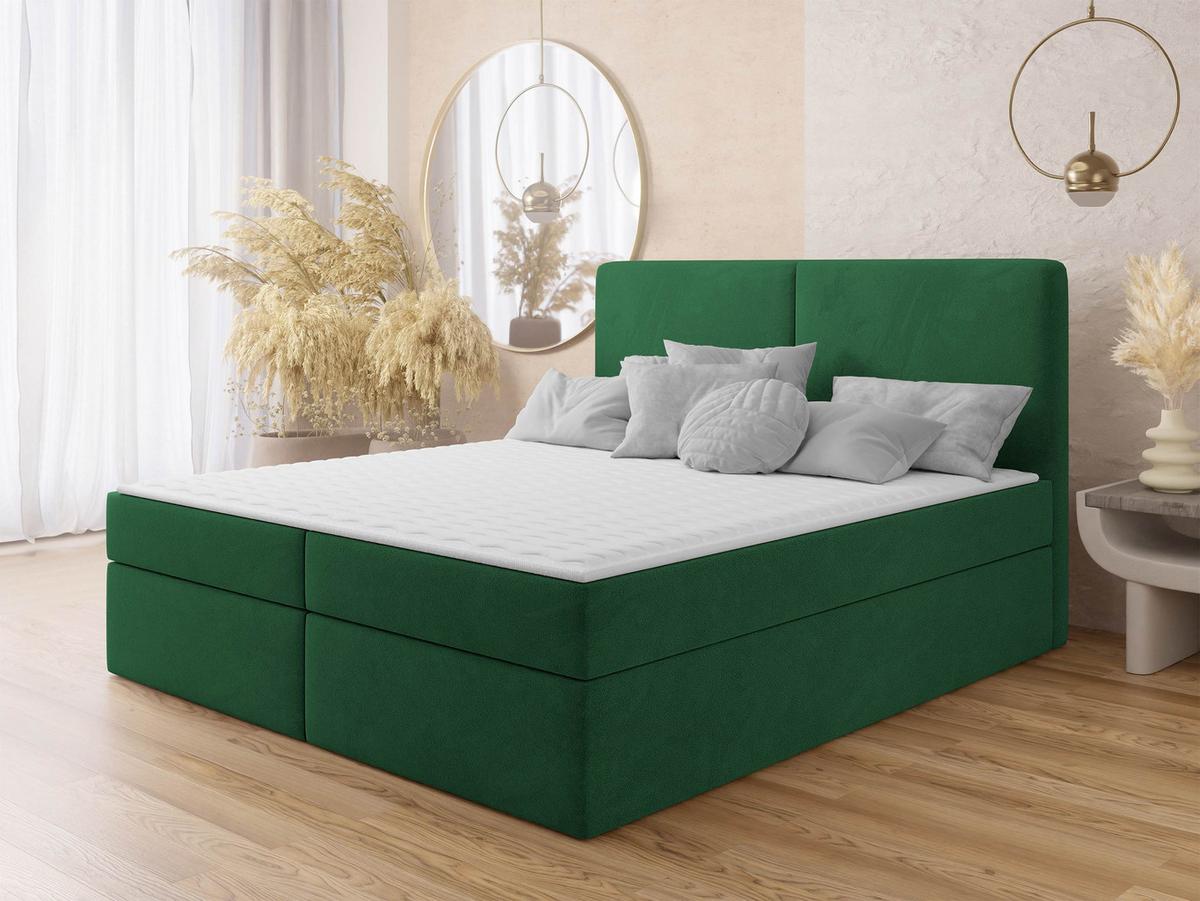 BOXBETT Claire - H3 - Schwarz/Grün, Holz/Kunststoff (160/200cm) - MIRJAN24