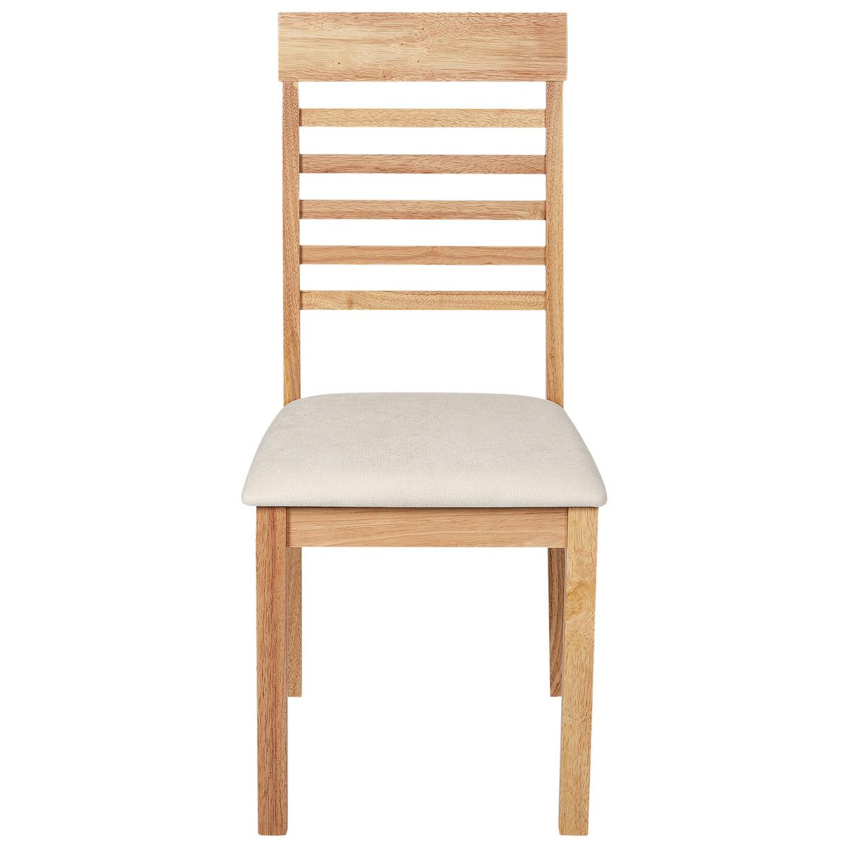 ESSZIMMERSTUHL 2er-Set Heller Holzfarbton Ortley - Hellbraun/Beige, Holz (40/96/51cm) - Beliani