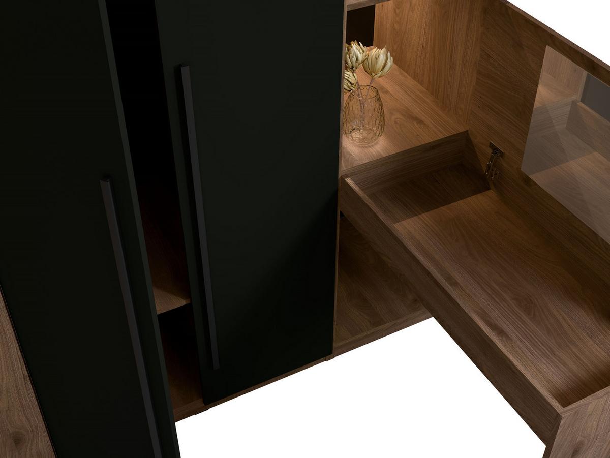 STANDREGAL Walnuss 47/221/146 - Walnussfarben, Holzwerkstoff (47/221/146cm) - RAUMHIRSCH FURNITURE