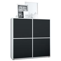HIGHBOARD Cuba Türen in Schwarz matt - Schwarz, Holzwerkstoff (104/105.5/35.5cm) - Vladon
