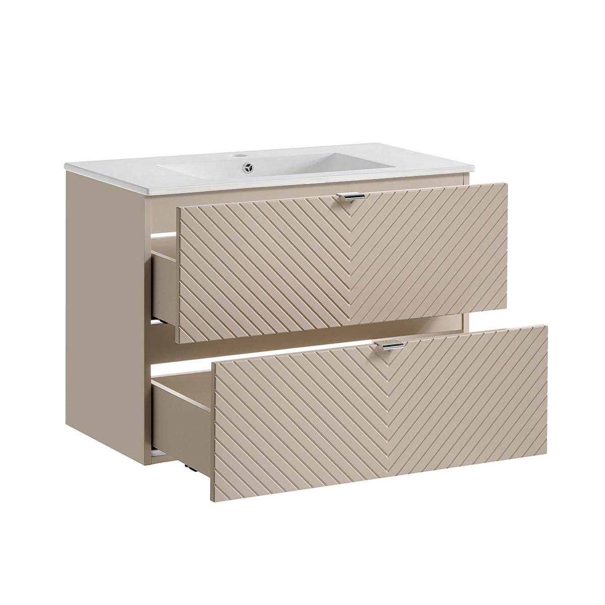 WASCHTISCH 80cm Manoa Kaschmir - Beige, Holzwerkstoff (80/57/40cm) - Petits-meubles