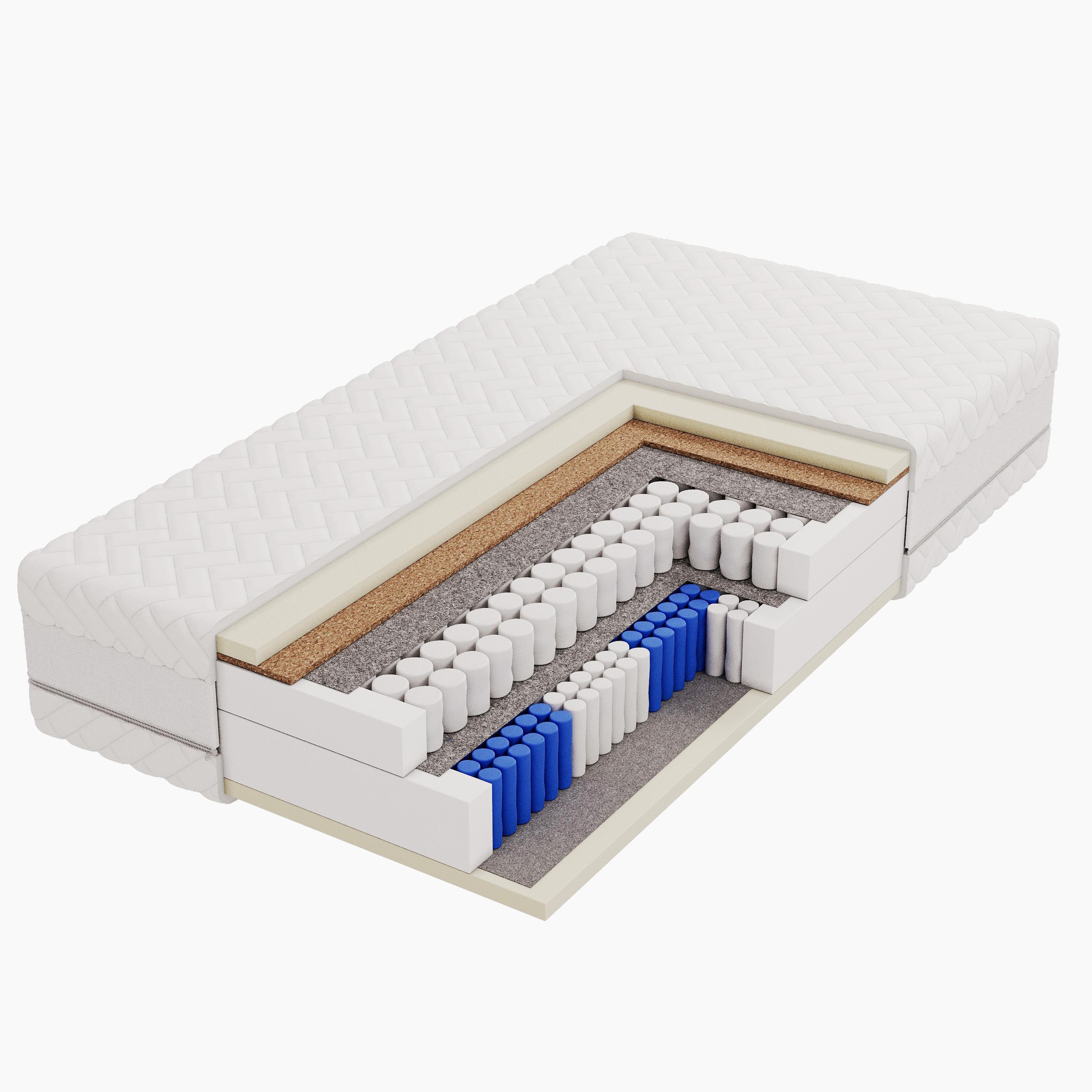 MATRATZE 140x200 Härtegrad H3 & H4 - 28 cm Taschenfederkernmatratze Bett Matratzen MINTA - Weiß, Kunststoff (140/200cm) - ALTDECOR