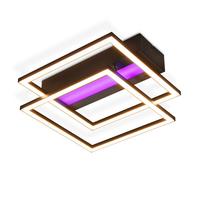 LED-DECKENLEUCHTE Lowman 37/36/7.5cm - Schwarz, Metall (36/37/7.5cm) - Nettlife