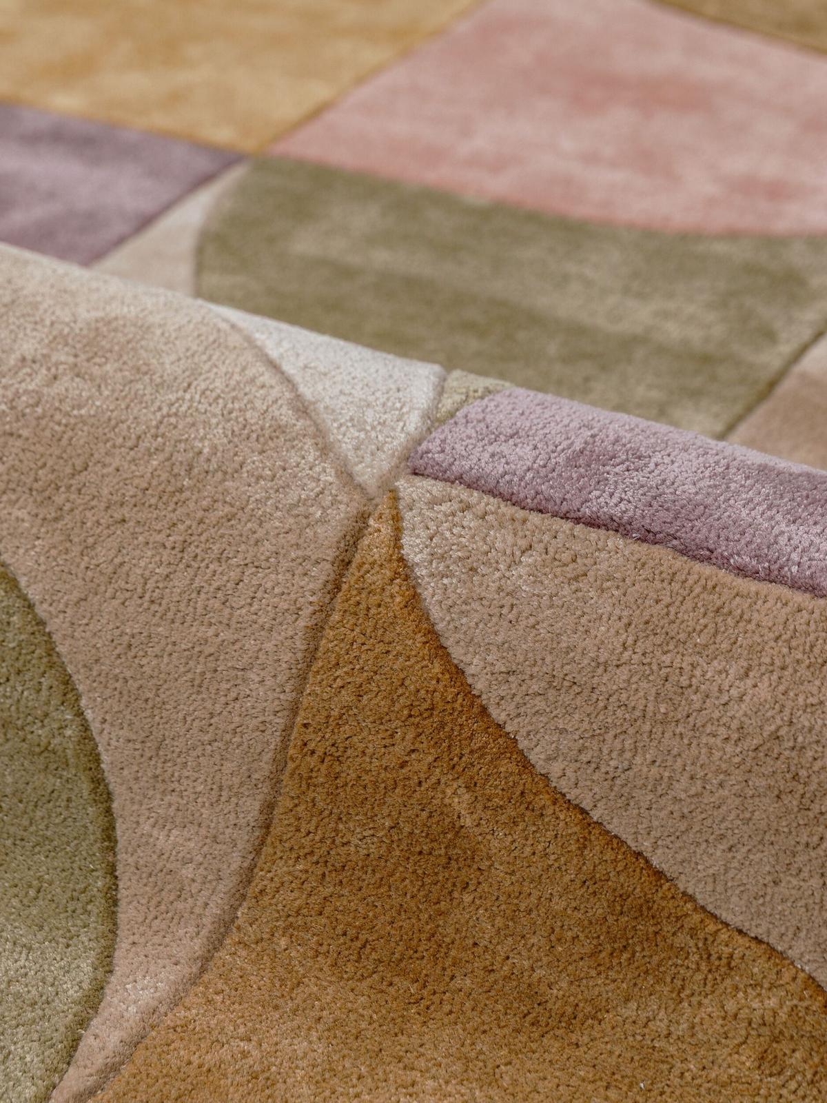 KURZFLORTEPPICH handgetuftet EVENLODE, Bogenformen, Multi, 160 x 230 cm - Multicolor, Textil (160/230cm) - KADIMA DESIGN