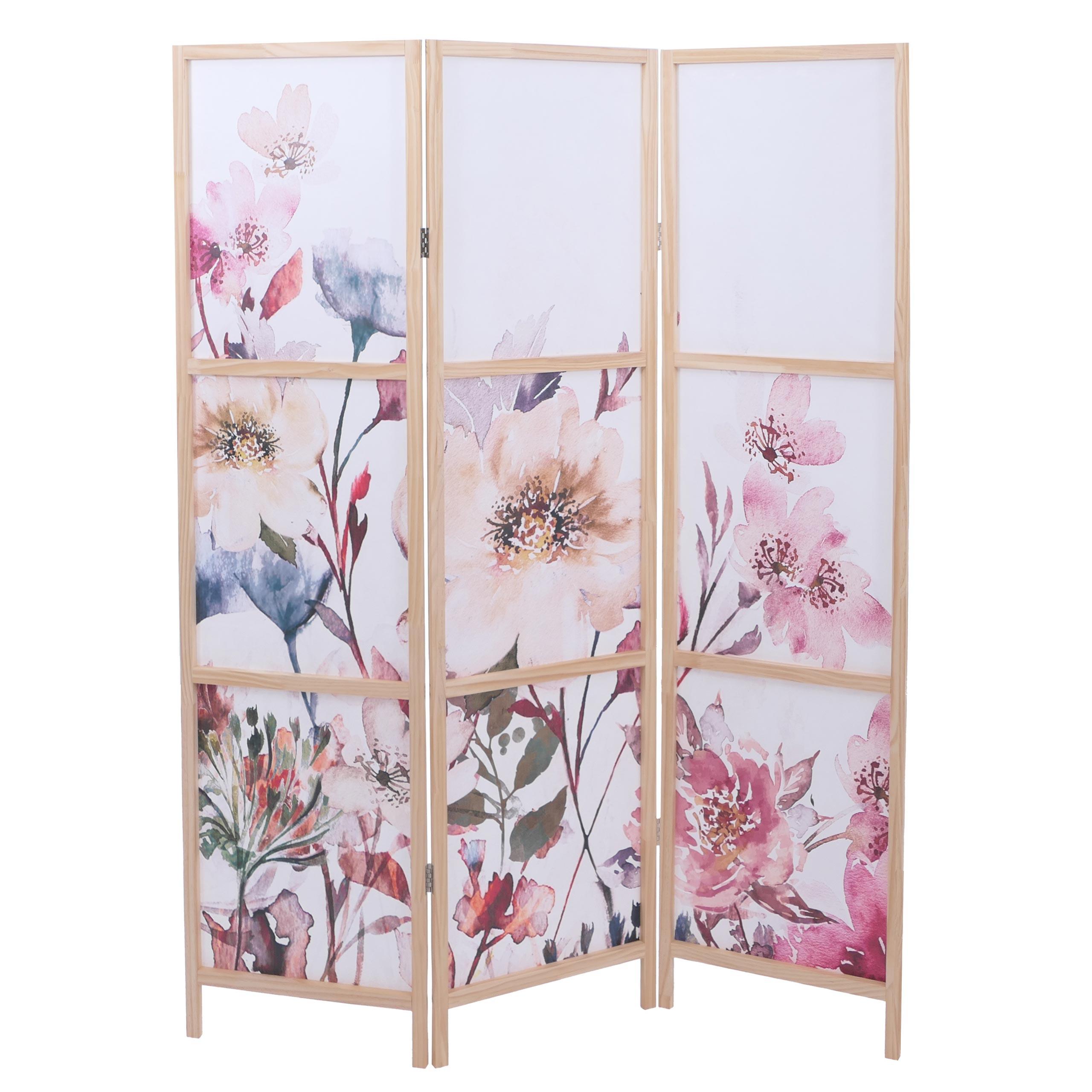 PARAVENT Pink - Pink, Holz (137/170/2cm) - MCW