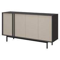 KOMMODE Alsy 4D AL06 - Anthrazit/Beige, Holzwerkstoff/Kunststoff (163/87/43cm) - MIRJAN24